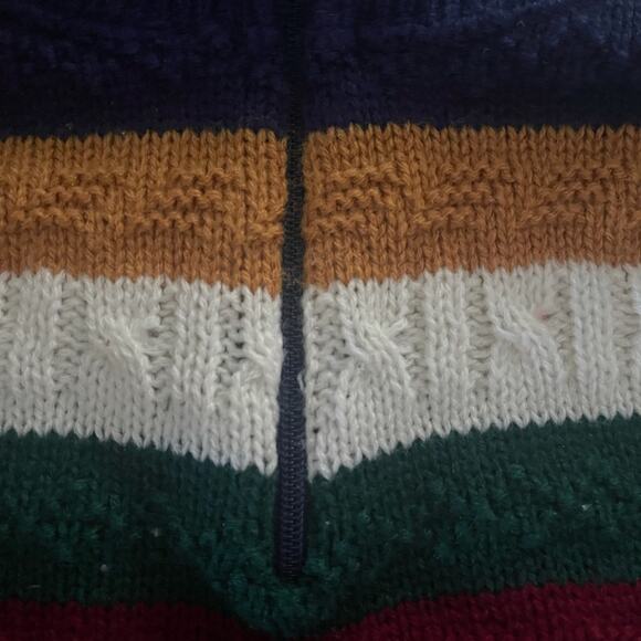 Vtg Sweater Bundle Nautical and Academia Striped Cable Knit Grandpa Sweater - Picture 4 of 10